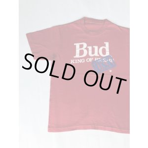 画像: BUD KING OF BEERS MADE IN THE USA OFFICIAL VTG T-SHIRT RED M