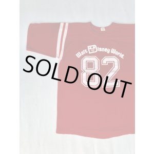 画像: 70s WALT DISNEY WORLD US MADE VTG FOOTBALL T-SHIRT RED L