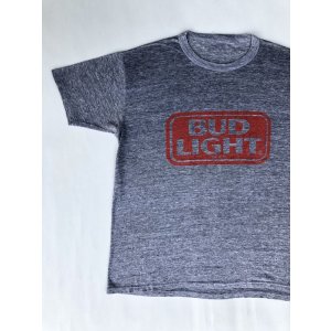 画像: BUD LIGHT BEER OFFICIAL VTG T-SHIRT MARBLED GRAY L