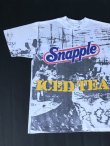 画像1: SNAPPLE NATURAL  BEVERAGES OFFICIAL VTG OVER PRINT T-SHIRT MADE IN USA WHITE XL