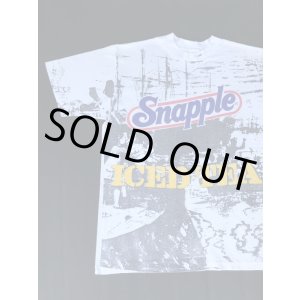 画像: SNAPPLE NATURAL  BEVERAGES OFFICIAL VTG OVER PRINT T-SHIRT MADE IN USA WHITE XL