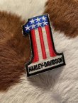 画像1: NOS 80s HARLEY DAVIDSON NO1 LOGO VTG PATCH (2)