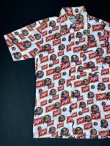 画像2: 70s SCHLITZ BEER PERMANENT PRESS VTG PATTERNED ALL OVER SHIRT S