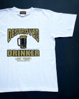 画像: SIXHELMETS DESTROYED DRINKER T-SHIRT WHITE