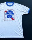 画像1: 70s PABST BLUE RIBBON BEER VTG T-SHIRT ML