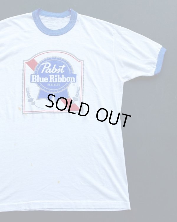 画像1: 70s PABST BLUE RIBBON BEER VTG T-SHIRT ML