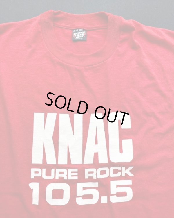 80s KNAC PURE ROCK 105.5 VTG T-SHIRT XL RED - sixhelmets