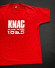 画像1: 80s KNAC PURE ROCK 105.5 VTG T-SHIRT XL RED