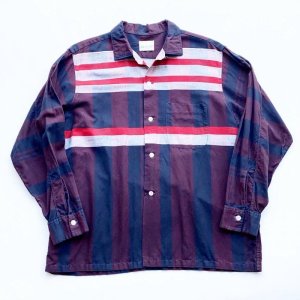 画像: 70s VAN HEUSEN VTG STRIPES OPEN COLLAR SHIRT