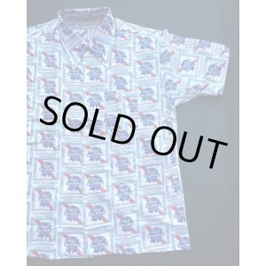 画像: Nos 70s PABST BLUE RIBBON BEER VTG PATTERNED ALL OVER SHIRT XL