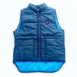 画像1: 70s LIGHTNING BOLT VTG PUFFY VEST NAVY M  