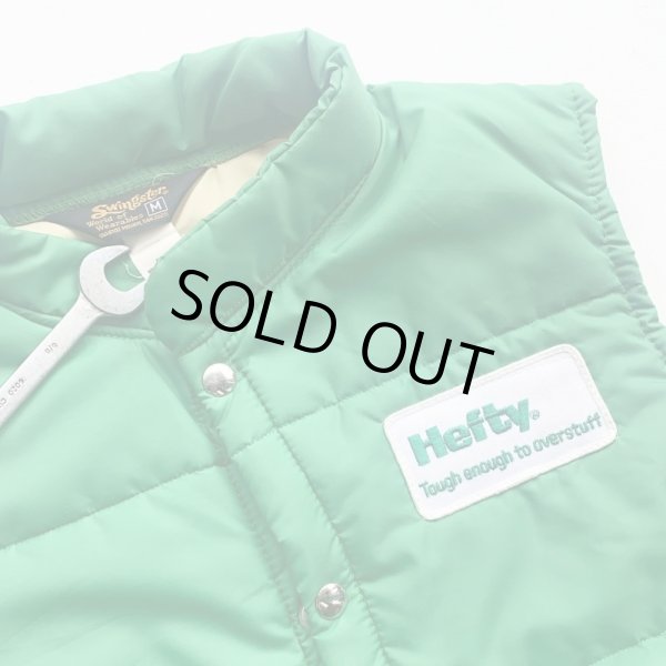 画像3: 70s SWINGSTER HEFTY TOUGH ENOUGH TO OVERSTUFF VTG PUFFY VEST GREEN M