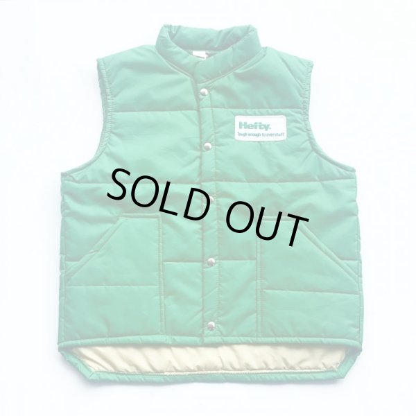 画像1: 70s SWINGSTER HEFTY TOUGH ENOUGH TO OVERSTUFF VTG PUFFY VEST GREEN M