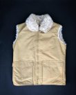 画像1: 70s WOOLRICH VTG FAKE FUR WOLF VEST BEIGE M