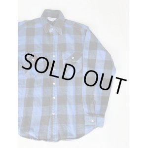 画像: FIVEBROTHER VTG COTTON FLANNEL SHIRT BLUE×BLACK M MADE IN USA