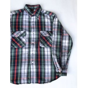 画像: BIG YANK VTG COTTON FLANNEL SHIRT GREEN×RED×WHITE M