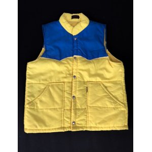 画像: 70s VTG RACING PUFFY VEST BLUE×YELLOW S