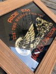 画像3: 80s RIDE'EM HARLEY DAVIDSON VTG SKULL  FOIL GLASS MIRROR