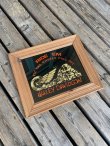 画像1: 80s RIDE'EM HARLEY DAVIDSON VTG SKULL  FOIL GLASS MIRROR