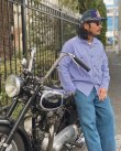 画像2: SIXHELMETS GINGHAM CHECK LONG SLEEVE SHIRT NAVY