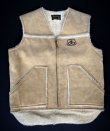 画像1: 70s-80s SWINGSTER COTTON SUEDE VTG BOA VEST BEIGE M (2)