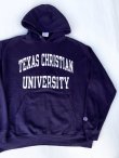 画像1: CHAMPION TEXAS CHRISTIAN UNIVERSITY OLD HOODIE SWEATSHIRT PURPLE L