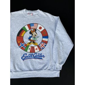 画像: 90s DISNEY OFFICIAL MINNIE MOUSE EPCOT CENTER VTG SWEATSHIRT HEATER GRAY M