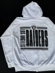 画像2: 80s-90s LOS ANGELES RAIDERS VTG ZIPUP HOODIE HEATHER GRAY L