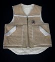 画像1: 70s-80s SWINGSTER COTTON SUEDE VTG BOA VEST BEIGE S