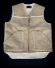 画像1: 70s-80s SWINGSTER COTTON SUEDE VTG BOA VEST BEIGE M