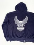 画像2: 70s HARLEY DAVIDSON BLOOMINGTON OFFICIAL VTG ZIP UP HOODIE NAVY S