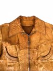 画像3: 70s NATURAL COMFORT VTG LEATHER JACKET CAMEL ML