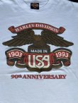 画像3: 1993 HARLEY DAVIDSON 90TH ANNIVERSARY OFFICIAL VTG T-SHIRT WHITE L