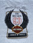 画像5: HARLEY DAVIDSON THE REUNION 90 YEARS OFFICIAL VTG T-SHIRT GRAY XL