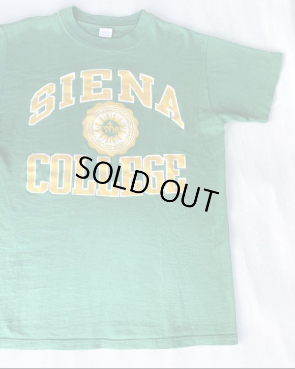 画像1: 80s SIENA COLLEGE VTG T-SHIRT GREEN L