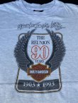 画像3: HARLEY DAVIDSON THE REUNION 90 YEARS OFFICIAL VTG T-SHIRT GRAY L