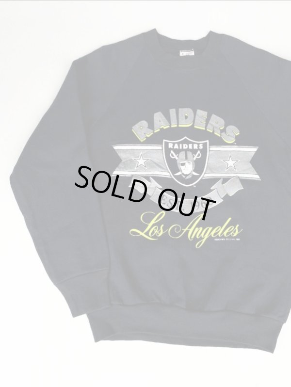 画像2: NFL LOS ANGELES RAIDERS OFFICIAL VTG SWEAT SHIRT BLACK M