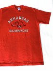 画像1: ARKANSAS RAZORBACKS VTG T-SHIRT RED L