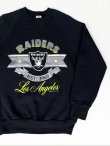 画像1: NFL LOS ANGELES RAIDERS OFFICIAL VTG SWEAT SHIRT BLACK M