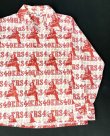 画像1: NFL SAN FRANCISCO 49ERS OFFICIAL VTG PATTERNED ALL OVER LONG SLEEVE SHIRT L