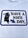 画像9: SIXHELMETS CYCLE EQUIPMENT "HAVE A NICE MX DAY" T-SHIRT WHITE×ROYAL BLUE×BROWN