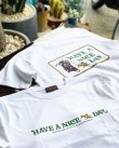 画像1: SIXHELMETS CYCLE EQUIPMENT "HAVE A NICE MX DAY" T-SHIRT  WHITE×GOLD×GREEN