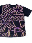 画像1: NBA LOS ANGELES LAKERS OFFICIAL OVER PRINT T-SHIRT BLACK XL