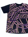 画像2: NBA LOS ANGELES LAKERS OFFICIAL OVER PRINT T-SHIRT BLACK XL