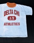 画像1: DELTA CHI ATHLETICS VTG REVERSIBLE T-SHIRT WHITE×ORANGE XL