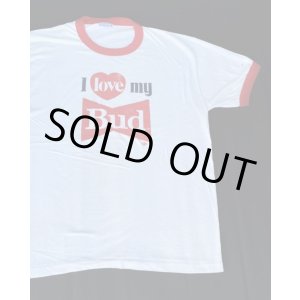 画像: 80s "I LOVE MY BUD" BUDWEISER OFFICIAL VTG T-SHIRT WHITE L