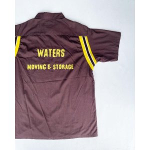 画像: HILTON WATERS MOVING&STORAGE VTG BOWLING SHIRT BROWN M