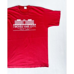 画像: I MOVED THIS CITY CIRCUIT CITY VTG T-SHIRT RED XL
