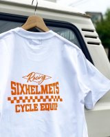 画像: SIXHELMETS RACING CYCLE EQUIP T-SHIRT WHITE×BRIGHT YELLOW