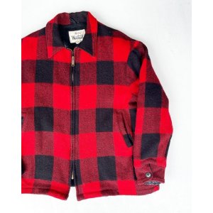 画像: WOOLRICH BAFFALO CHECK VTG WOOL JACKET RED×BLACK  XL